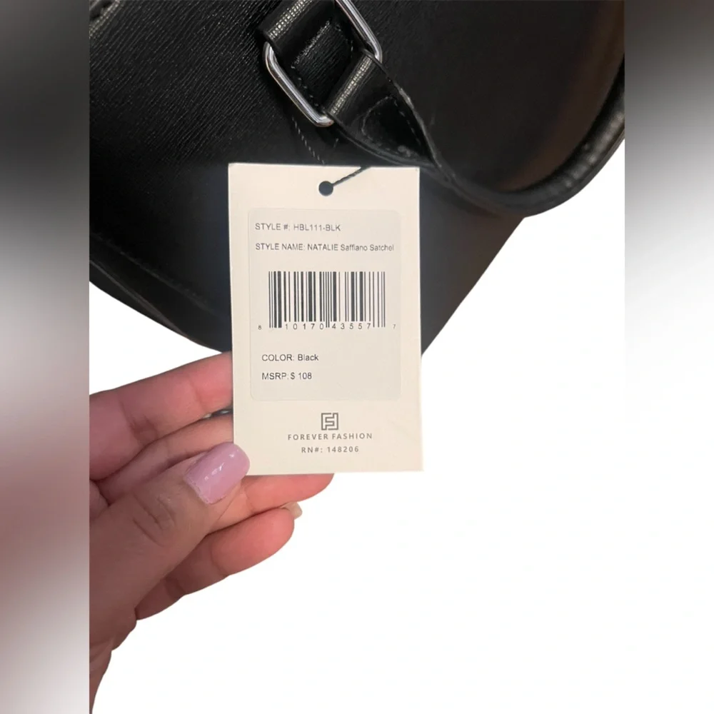 London Fog Collection  , NATALIE saffiano satchel, bag - Picture 6 of 8
